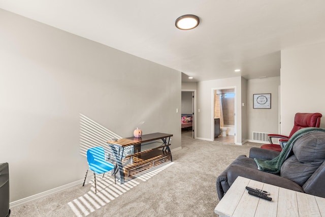 view of carpeted living room