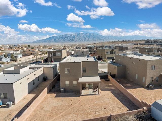 drone / aerial view with a mountain view