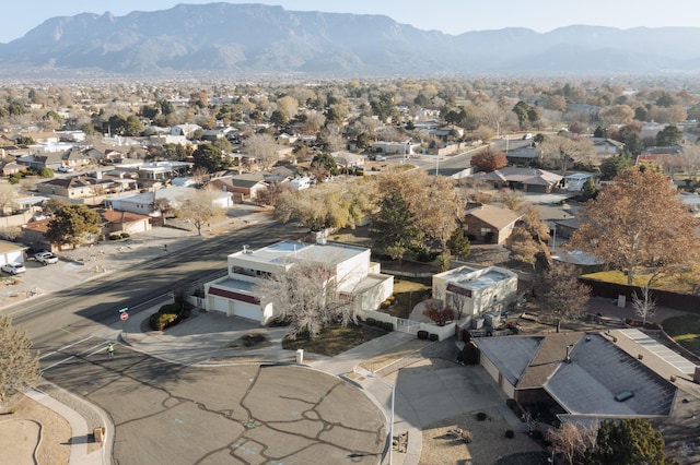 aerial view featuring a mountain view