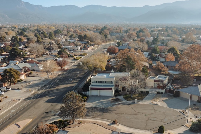 bird's eye view featuring a mountain view