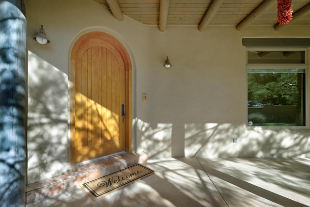 view of doorway to property