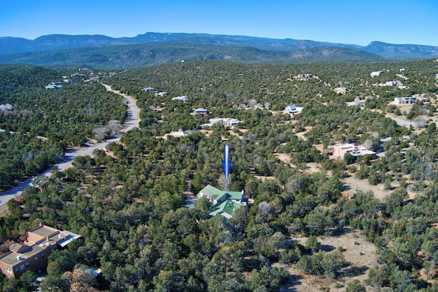 aerial view featuring a mountain view