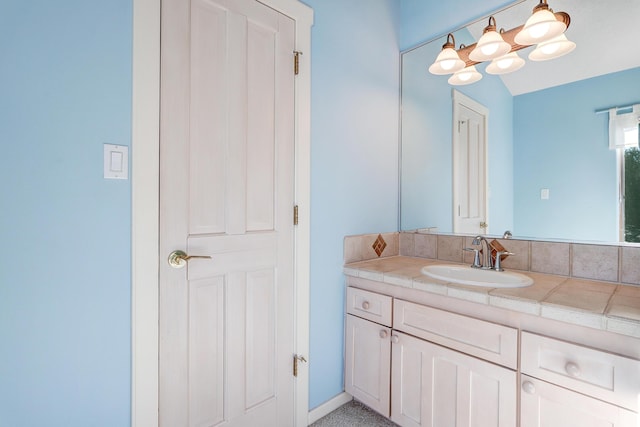 bathroom featuring vanity