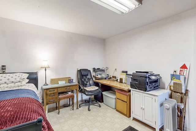 6284 State Highway 55, Mountainair, NM 87036 - bedroom with a desk and light floors