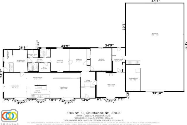 6284 State Highway 55, Mountainair, NM 87036 - view of room layout
