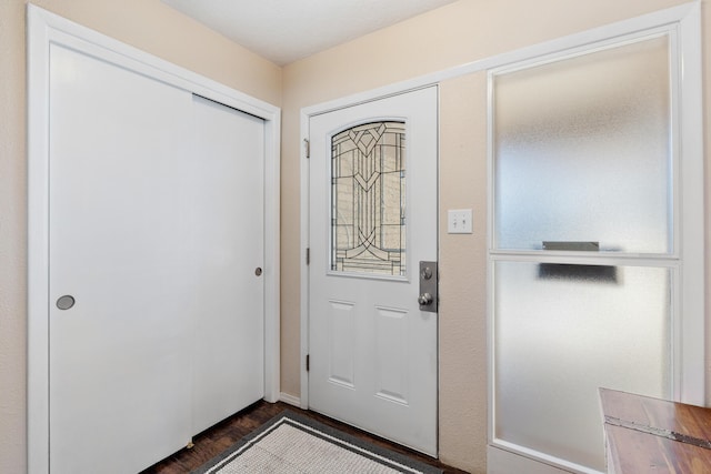 entryway featuring dark hardwood / wood-style floors