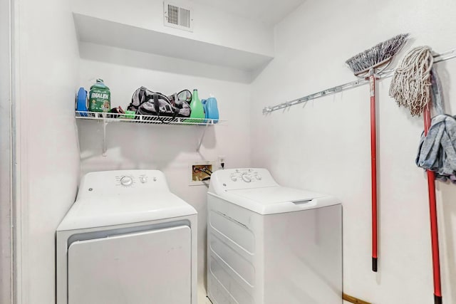 laundry room with washer and dryer