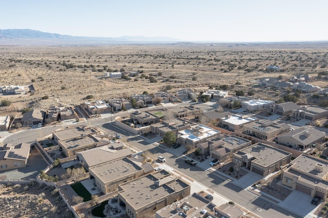 drone / aerial view with a mountain view