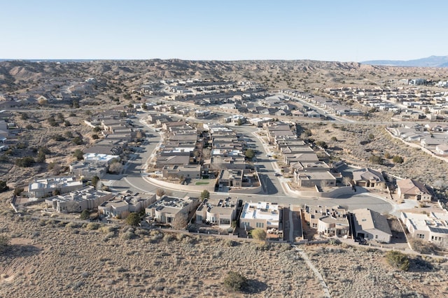 aerial view with a mountain view