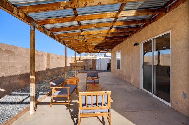 view of patio / terrace with outdoor lounge area