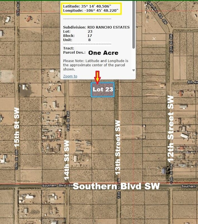 LOT23 13th St SW, Rio Rancho NM, 87144 land for sale