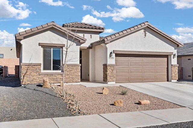 view of front of home featuring a garage