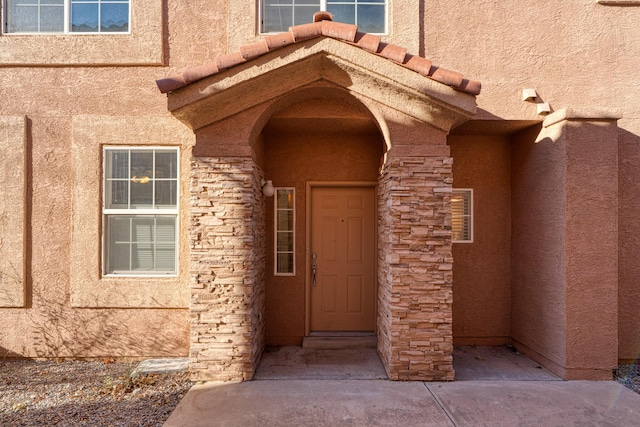 view of doorway to property