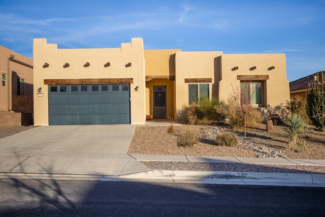 adobe home with a garage