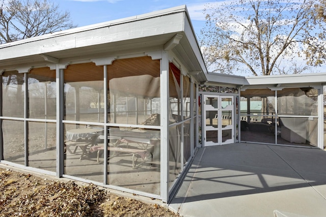 exterior space featuring french doors