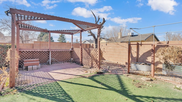 view of yard featuring a patio area