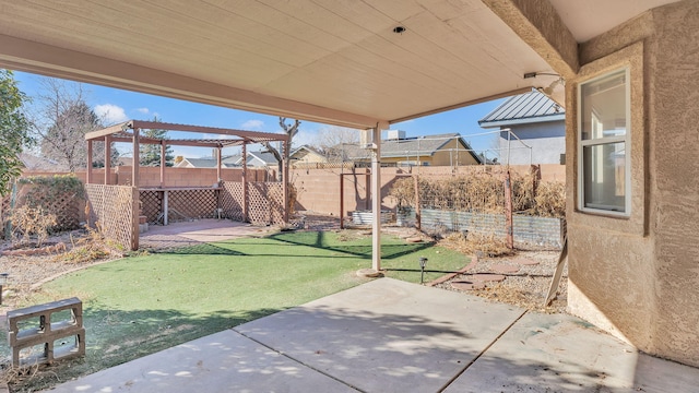 view of patio / terrace with a pergola