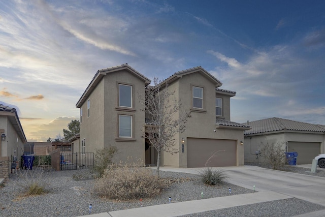 view of front of home featuring a garage