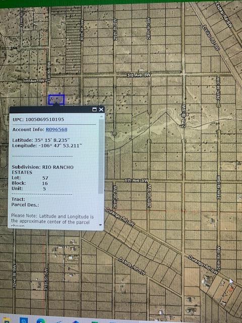 31st SW, Rio Rancho NM, 87124 land for sale