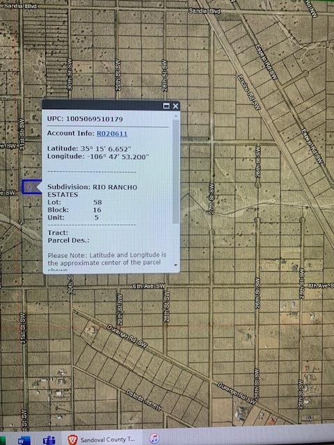 31st SW, Rio Rancho NM, 87124 land for sale