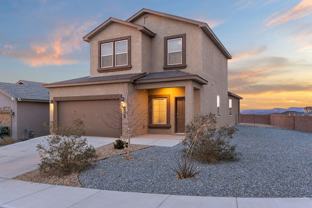 view of front of house featuring a garage