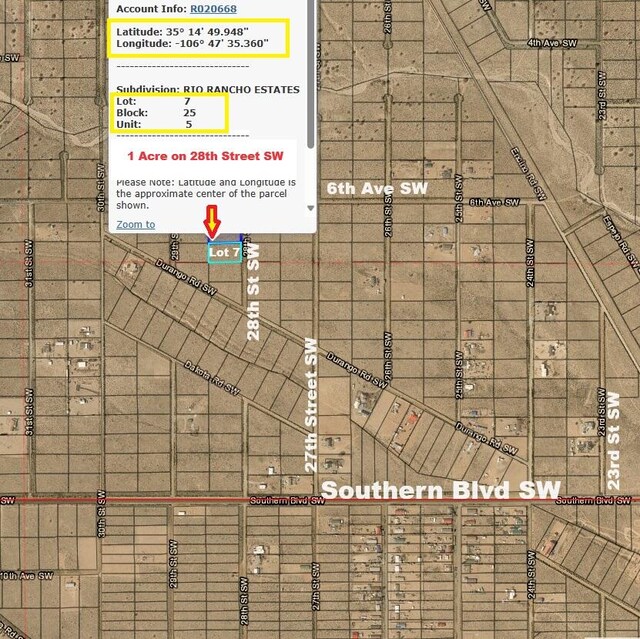 LOT7 28th St SW, Rio Rancho NM, 87144 land for sale