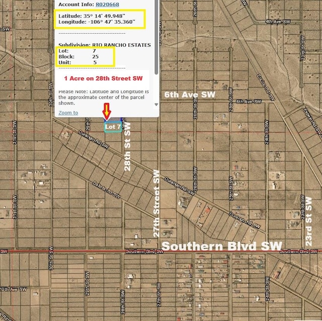 LOT7 28th St SW, Rio Rancho NM, 87144 land for sale