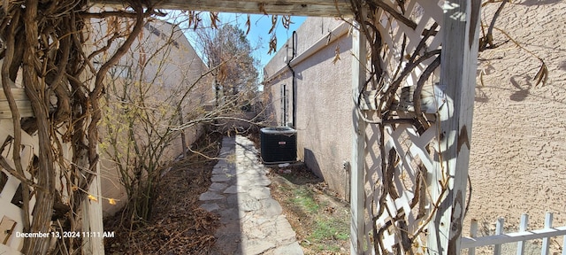 view of property exterior featuring cooling unit