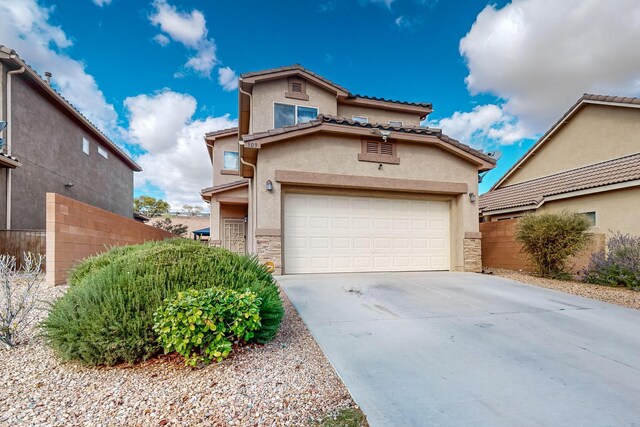 view of property with a garage