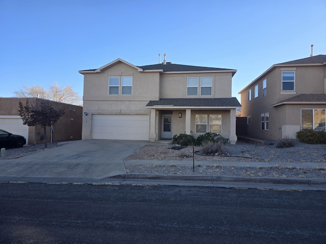 view of front property featuring a garage