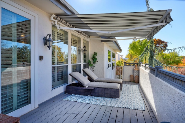 view of wooden terrace