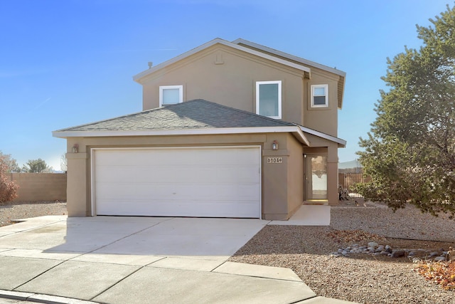 view of front of house featuring a garage