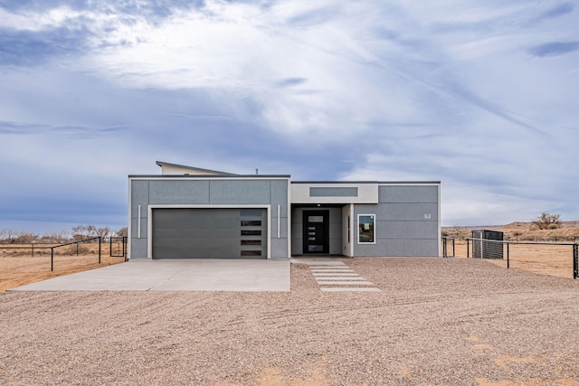 contemporary house with a garage