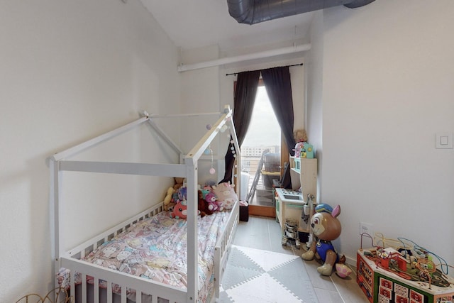 view of tiled bedroom