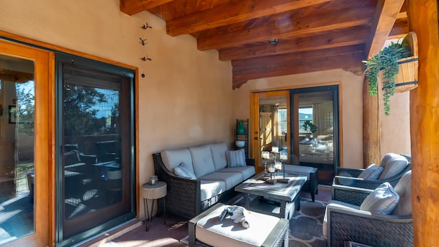 2 Chaco Ct, Sandia Park, NM 87047 - view of patio / terrace with outdoor lounge area