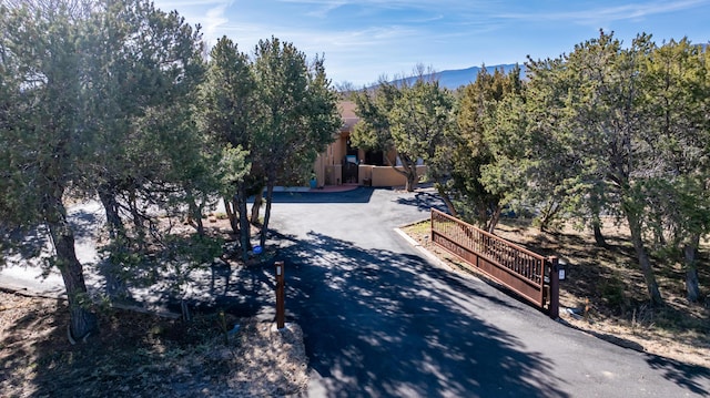 2 Chaco Ct, Sandia Park, NM 87047 - view of asphalt driveway featuring a mountain view
