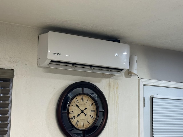 room details featuring a wall mounted air conditioner