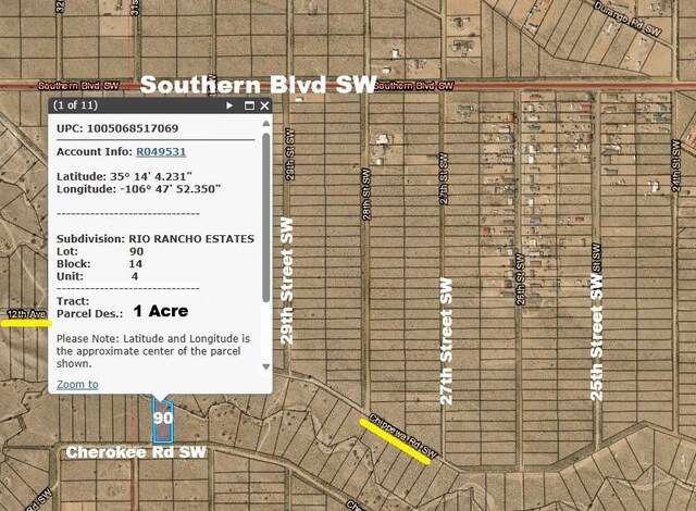 LOT90 Cherokee Rd SW, Rio Rancho NM, 87144 land for sale