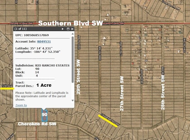 LOT90 Cherokee Rd SW, Rio Rancho NM, 87144 land for sale