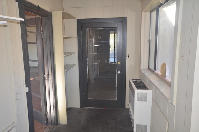 hall featuring radiator heating unit