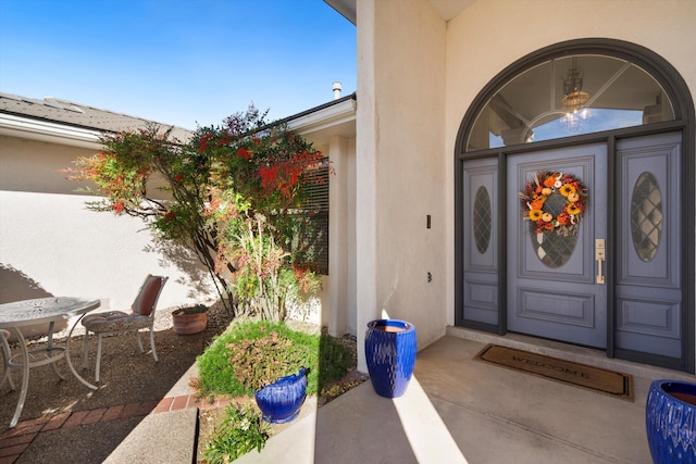 view of doorway to property