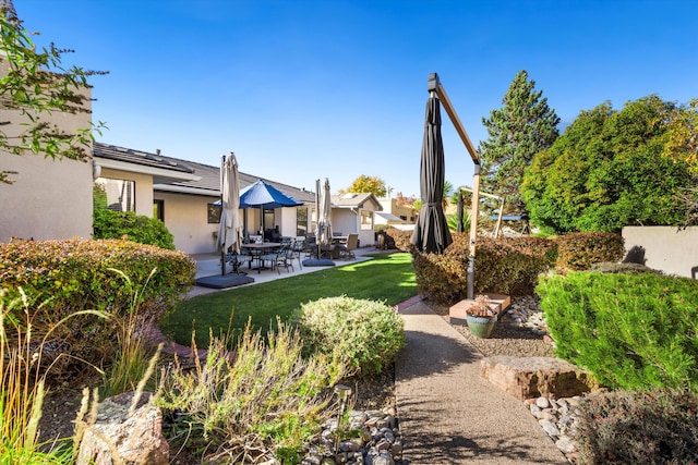 view of yard featuring a patio