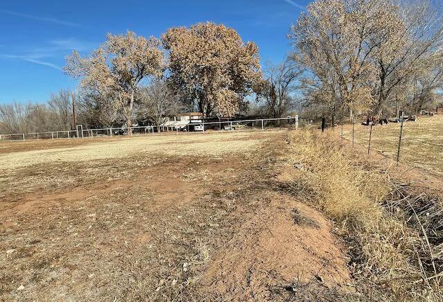 view of yard with a rural view