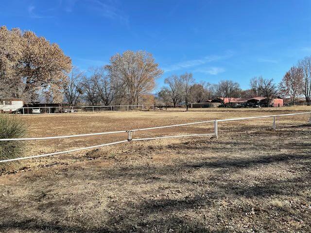 view of yard with a rural view