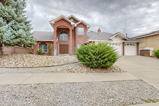 view of property featuring a garage