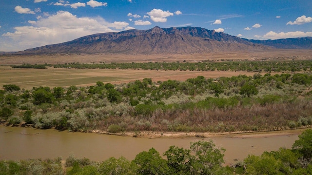 mountain view featuring a water view