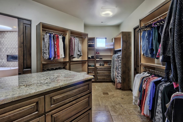 view of walk in closet