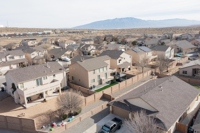 bird's eye view featuring a mountain view