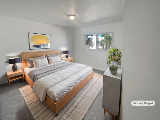 view of carpeted bedroom