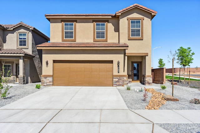 view of front of house featuring a garage